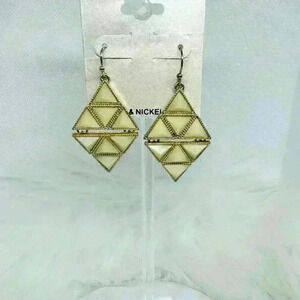 Fashion Statement Beige Earrings